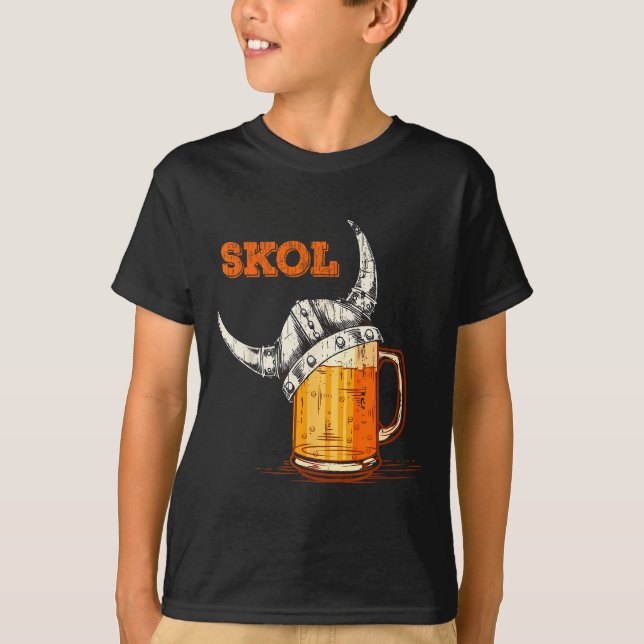 Skol Nordic Viking Helmet Drinking Gl  T-Shirt (Front)