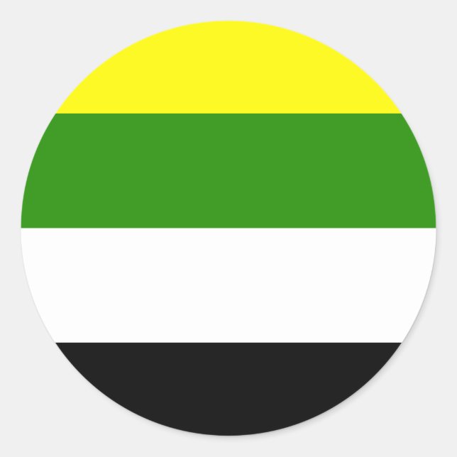 Skoliosexual Pride Flag Classic Round Sticker (Front)