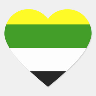Skoliosexual Pride Flag Heart Sticker