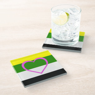 Skoliosexual Pride Glass Coaster