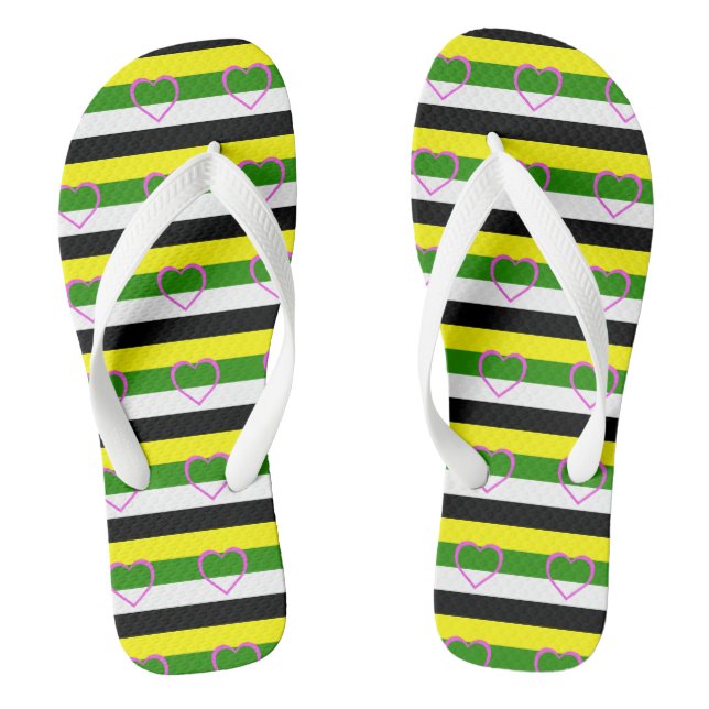 Skoliosexual Pride Jandals (Footbed)