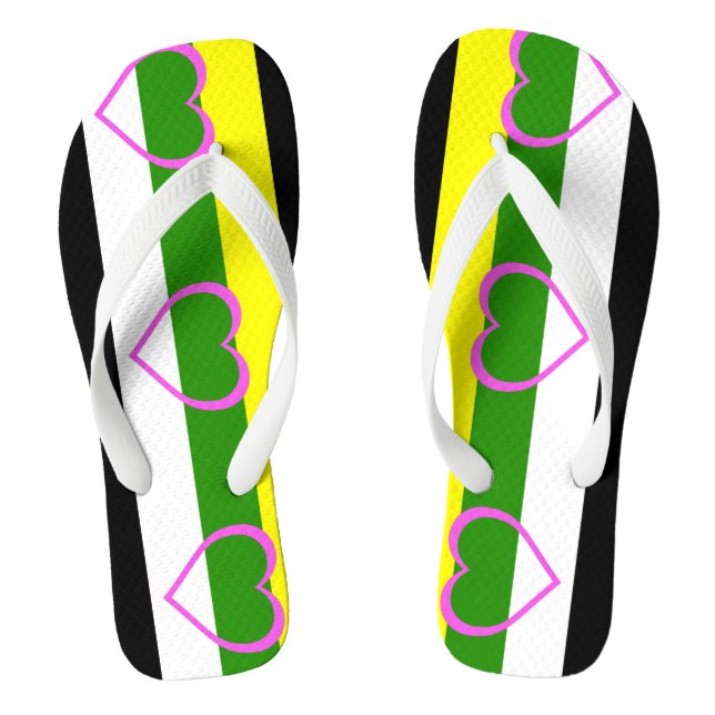 Skoliosexual Pride Jandals (Footbed)