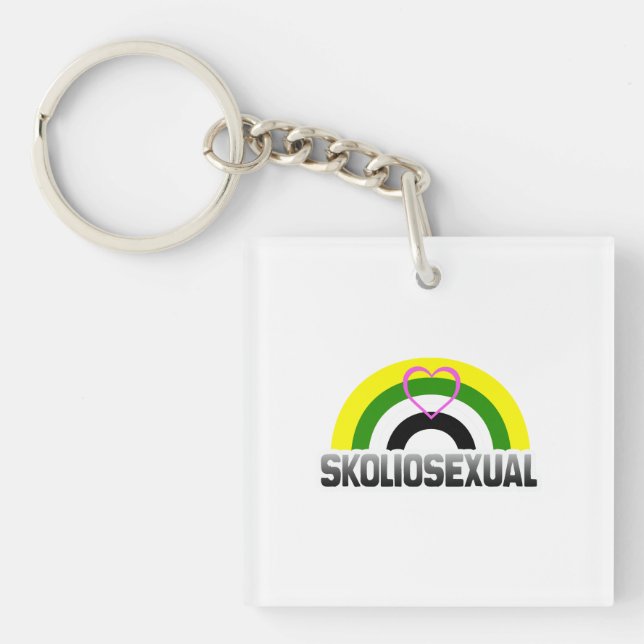 Skoliosexual Pride Key Ring (Front)