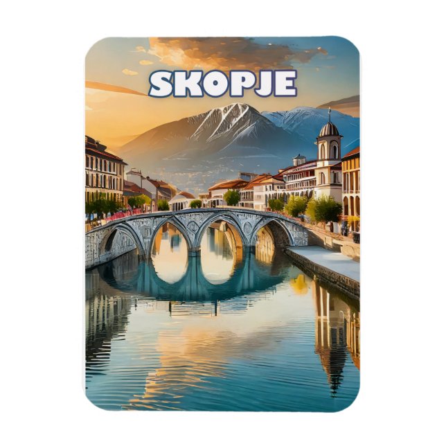 Skopje, the vibrant heart of North Macedonia Magnet (Vertical)