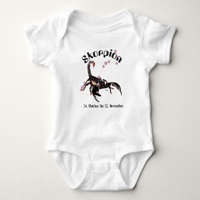 Skorpion 24. Oktober bis 22. November Baby Bodysuit (Front)
