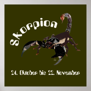 Skorpion 24. Oktober bis 22. November Poster