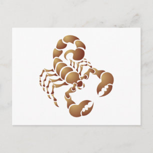 Skorpion scorpion postcard