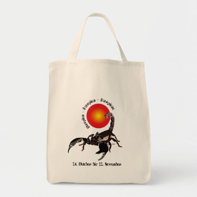 Skorpion Sternzeichen Tasche Tote Bag (Front)