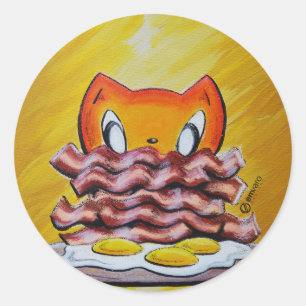 Skribbles: Because Bacon Classic Round Sticker