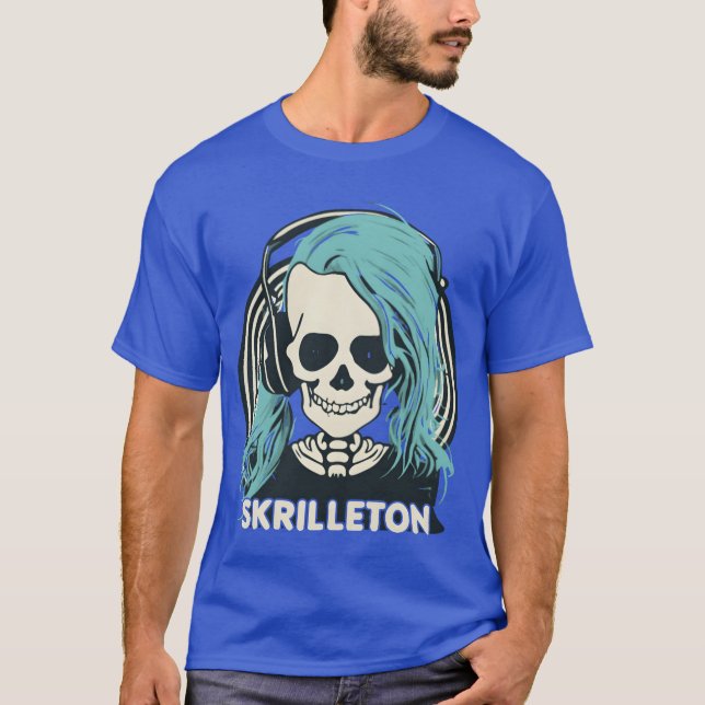 Skrilleton Halloween funny T-Shirt (Front)