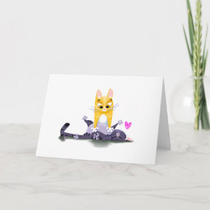 SKRITCH THE PITS KITTIES (gloss) Jeff Willis Art Thank You Card
