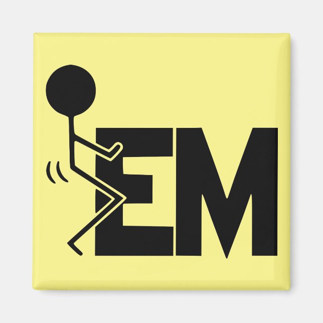 Skru-em Stick Figure  #USAPatriotGraphics  © Magnet (Front)