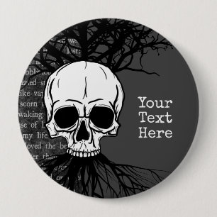 Skull 10 Cm Round Badge