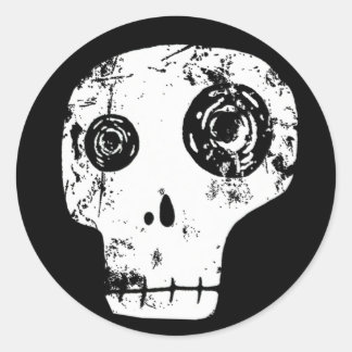 Skull 13 classic round sticker