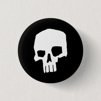 Skull 20 3 cm round badge