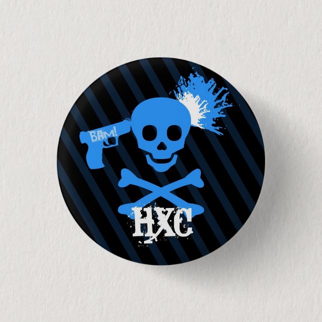 Skull 3 Cm Round Badge (Front)
