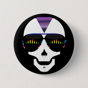 Skull 6 Cm Round Badge