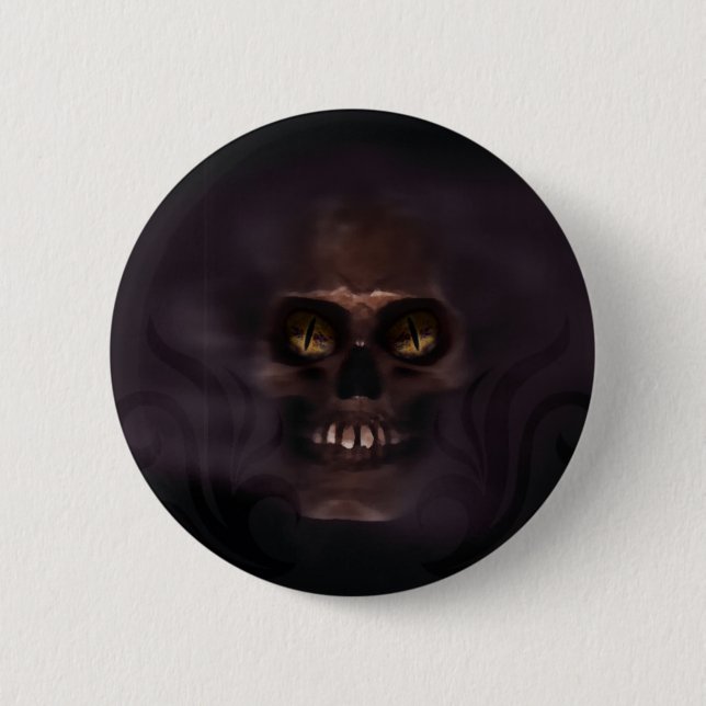 Skull 6 Cm Round Badge (Front)