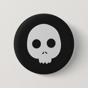 Skull 6 Cm Round Badge