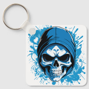 SKULL A GRAFFITI STYLE KEY RING