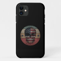 SKULL  AMERICAN FLAG PATRIOTIC GIFT