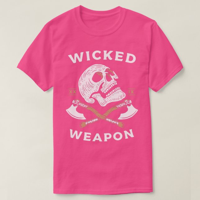 Skull and axes wicked weapon T-Shirt (Design Front)