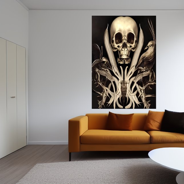 Skull and bird | AI Art Poster (Creator Uploaded)