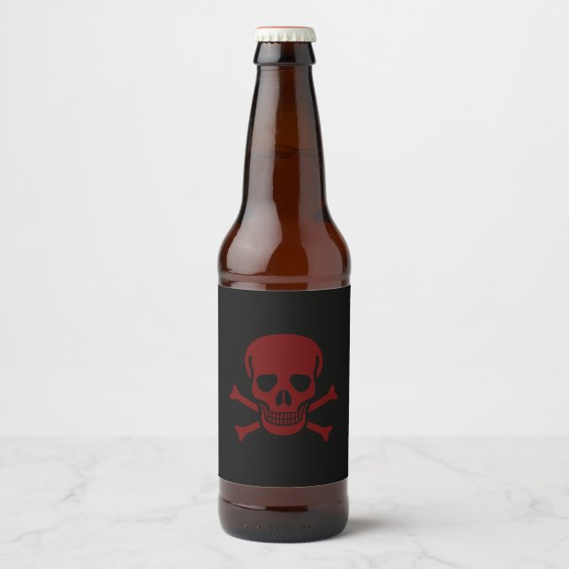Skull and Bones Beer Bottle Label (Front)