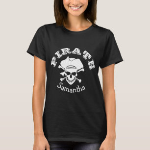 Skull and Bones lady Pirate Party T-Shirt
