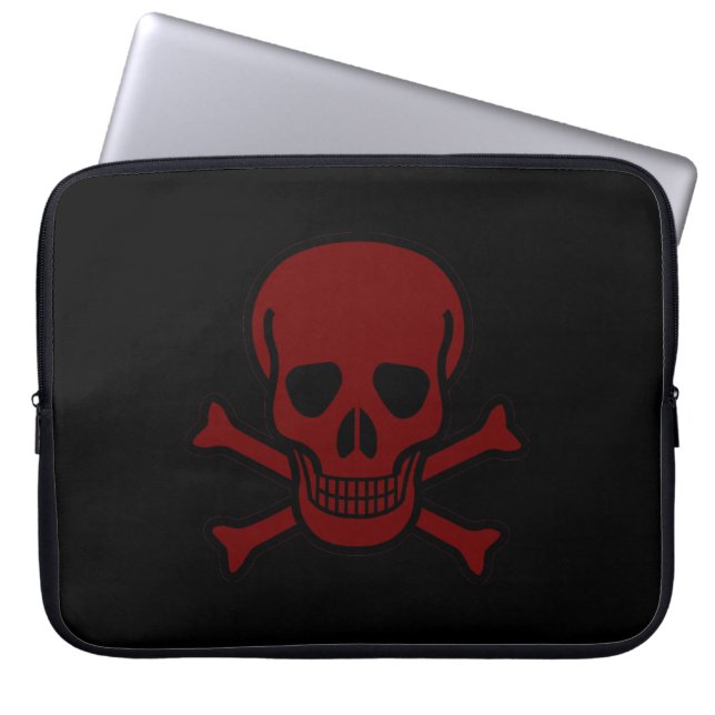 Skull and Bones Laptop Sleeve (Front)