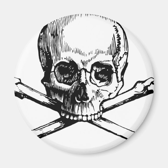 Skull and Bones Magnet (Front)