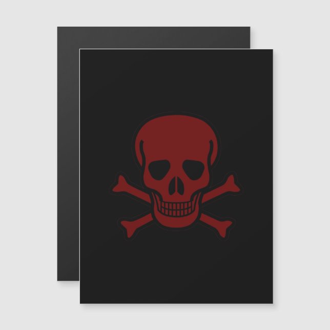 Skull and Bones Magnetic Invitation (Front/Back)