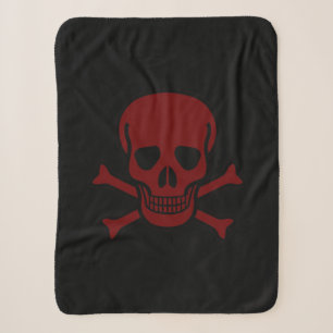 Skull and Bones Sherpa Blanket