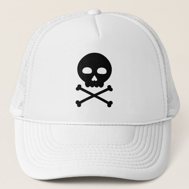 Skull and Bones Trucker Hat (Front)