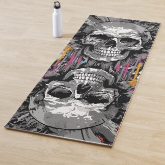 Skull and Bones Yoga Mat - Skull Yoga Mat