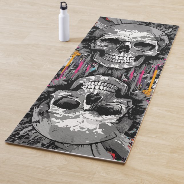 Skull and Bones Yoga Mat - Skull Yoga Mat (In Situ)