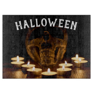 Skull and Candles Cutting Board