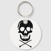 Skull and clarinets - Black on white