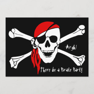 Skull and Cross Bones Invitation