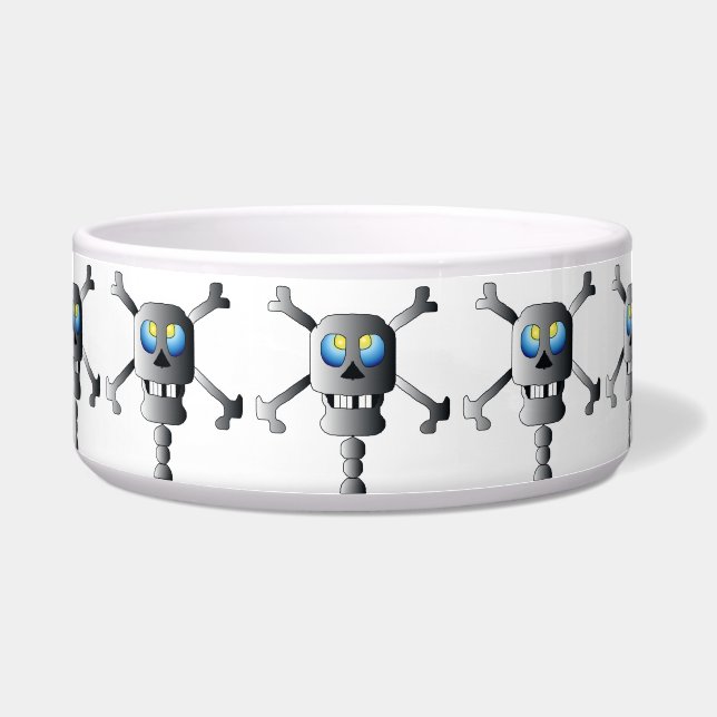 Skull and Cross Bones Pet Bowl (Front)