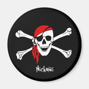 Skull and Cross Bones Pirate Magnet