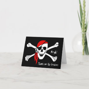 Skull and Cross Bones Thank You Card