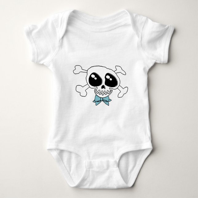 Skull and Crossbones Baby Bodysuit (Front)