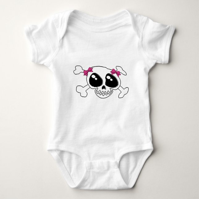 Skull and Crossbones Baby Bodysuit (Front)