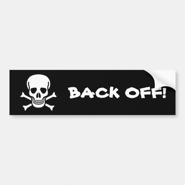 Skull and Crossbones Bumper Sticker (Front)