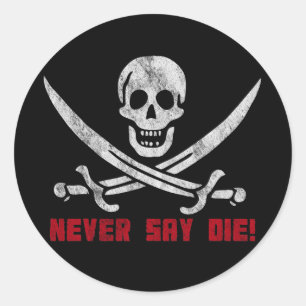Skull and Crossbones Classic Round Sticker