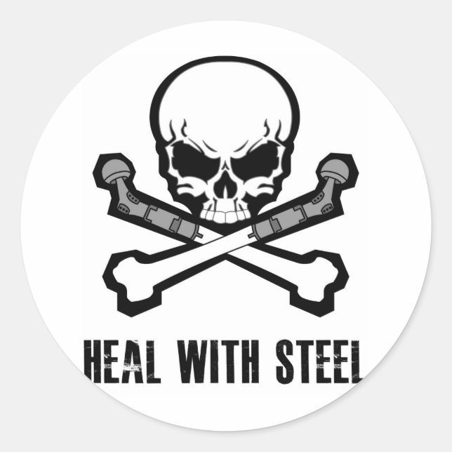 Skull and Crossbones Classic Round Sticker (Front)