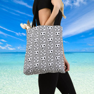 Skull and crossbones design. Ladies Tote Bag