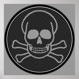 Skull and Crossbones Emblem Poster