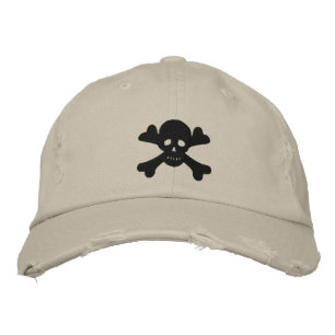 Skull and Crossbones Embroidered Hat